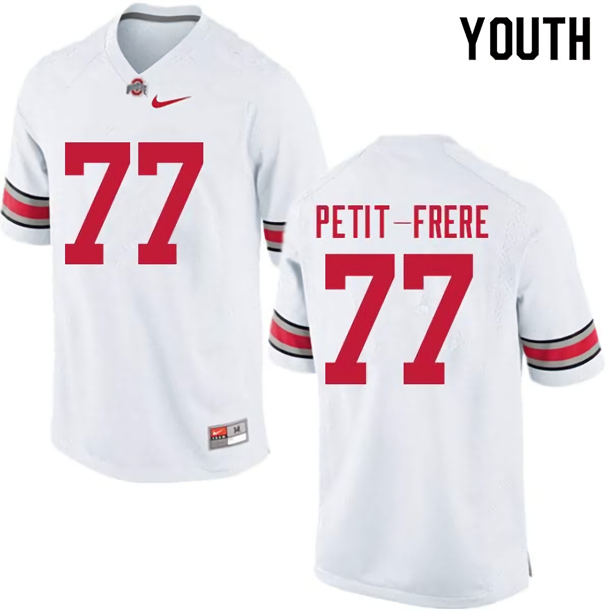 Nicholas Petit-Frere Ohio State Buckeyes Youth NCAA #77 Nike White College Stitched Football Jersey UPZ3156XJ